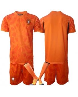 Billige Fotballdrakt Portugal Keeper Replika Bortedraktsett Barn VM 2026 Kortermet (med bukser)
